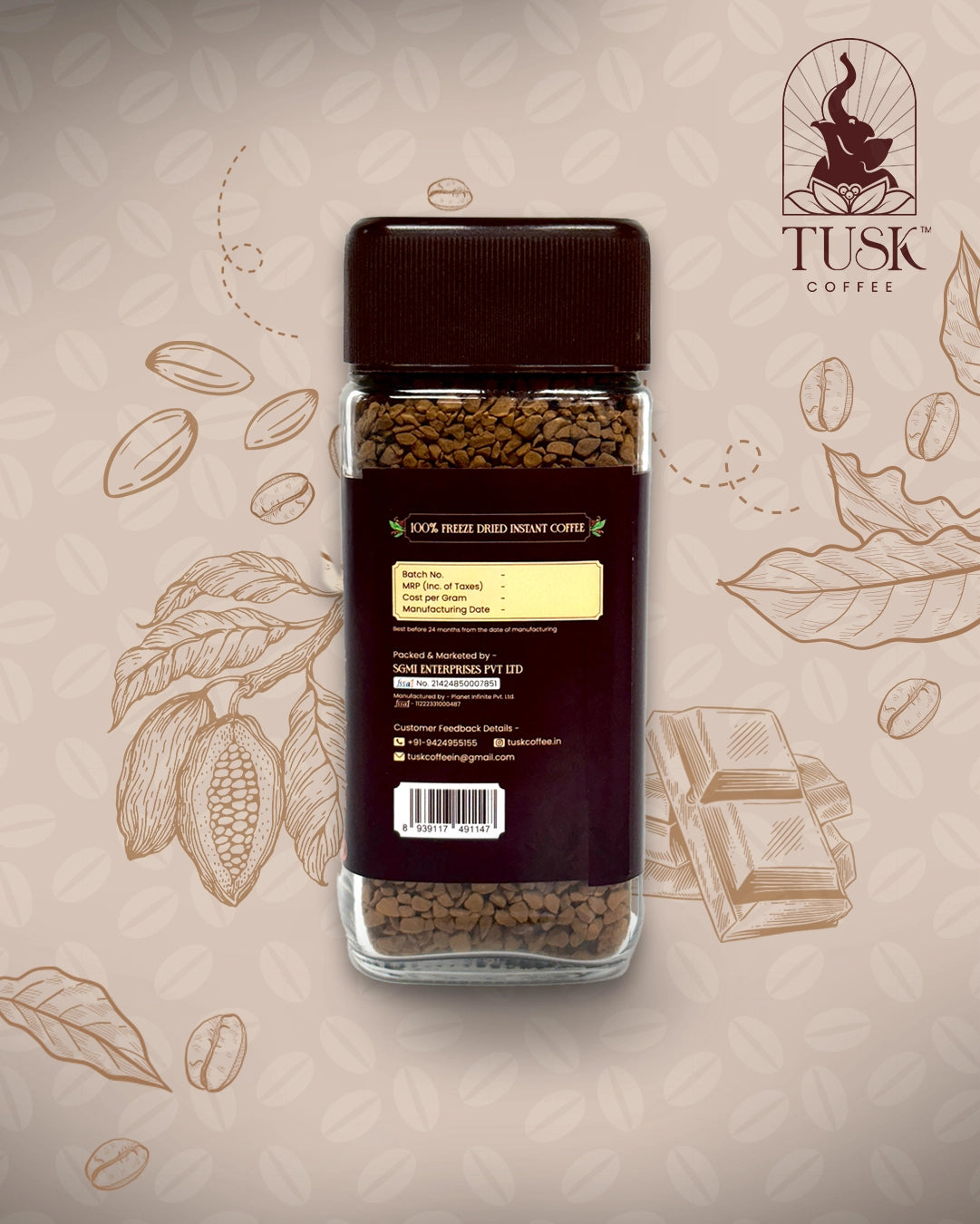 Freeze Dried Instant Coffee- irish creme