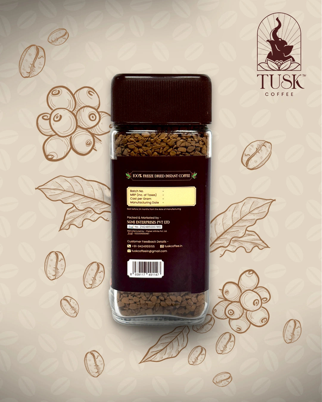 Freeze Dried Instant Coffee- Mocha