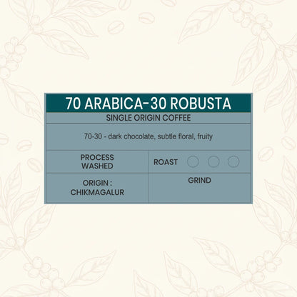 70 Arabica- 30 Robusta
