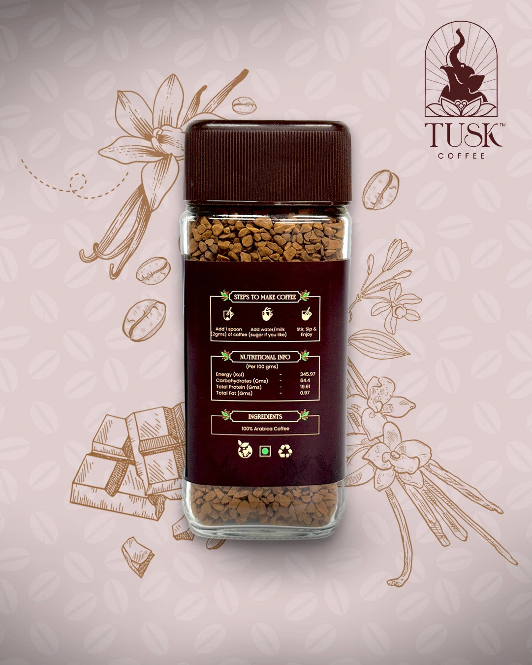 Freeze Dried Instant Coffee- Hazelnut